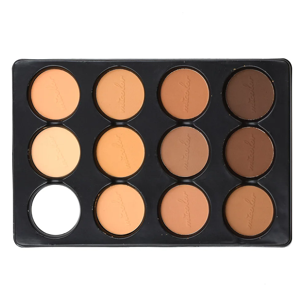 

12 color contour powder multiple function bronzer shadow palette highlighter nose shade V face eyebrow powder eyeshadow blusher, 12-color combination;2 colors optional