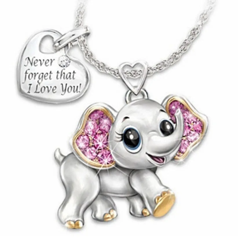 

Wholesale birthday gift children necklace Elephant bee seven star ladybird owl kid necklace