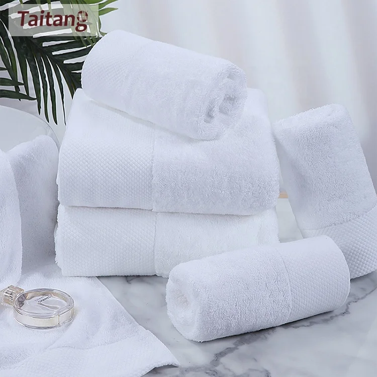 

Luxury 5 Star Sateen Brand Hotel Home Pure White High Quality Bath Towels