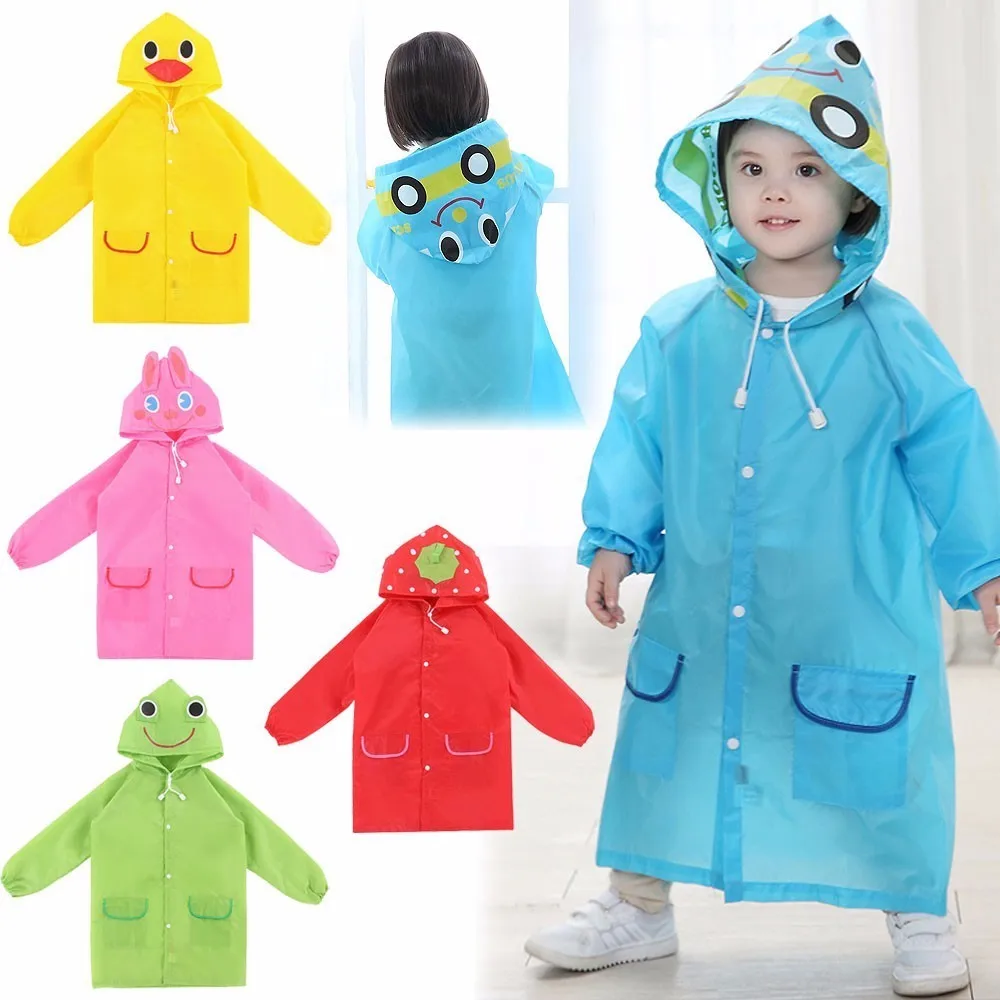 

1Pcs Children's Cartoon Raincoat Korean Children's Rain Gear Cute Baby Poncho Household Goods Playground Songkran Festival, As photo