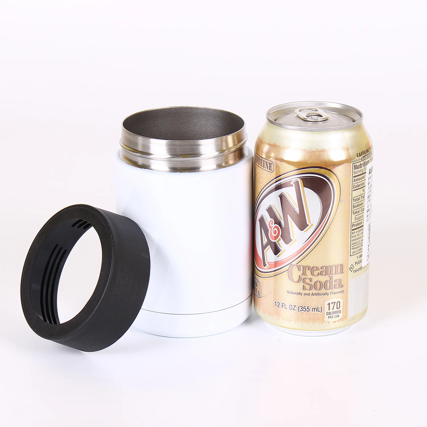 

Stainless Steel Cans Cooler Double Wall Beer Can Insulator Sublimation Blank 12 oz Can Cooler, Sublimation white