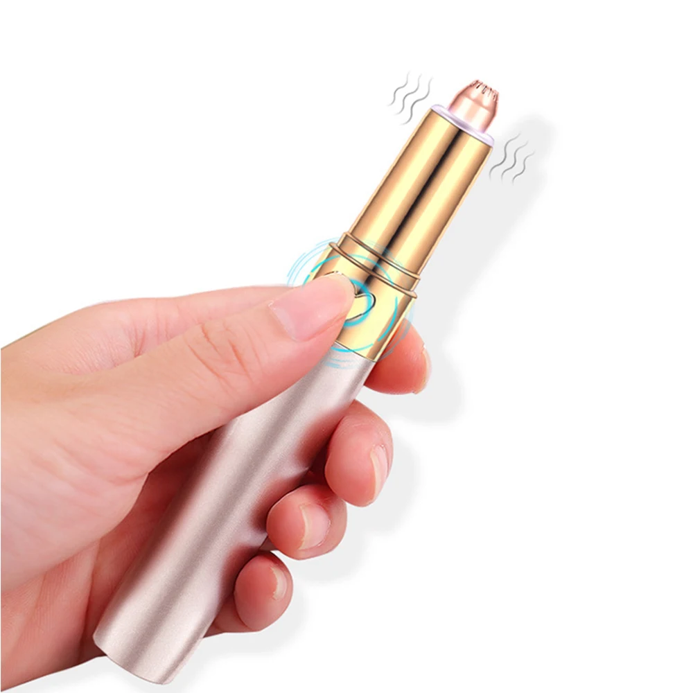 

2021 Rechargeable Electric Eyebrow Trimmer Pen Facial Hair Remover Machine Ladies Shaving Epilator Lipstick Epilateur Sourcil