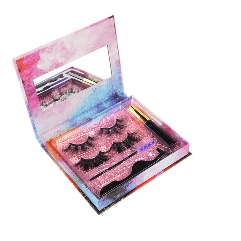 

mink magnetic eyelashes set with eyeliner lash magnets with magnetic eyelashes private label