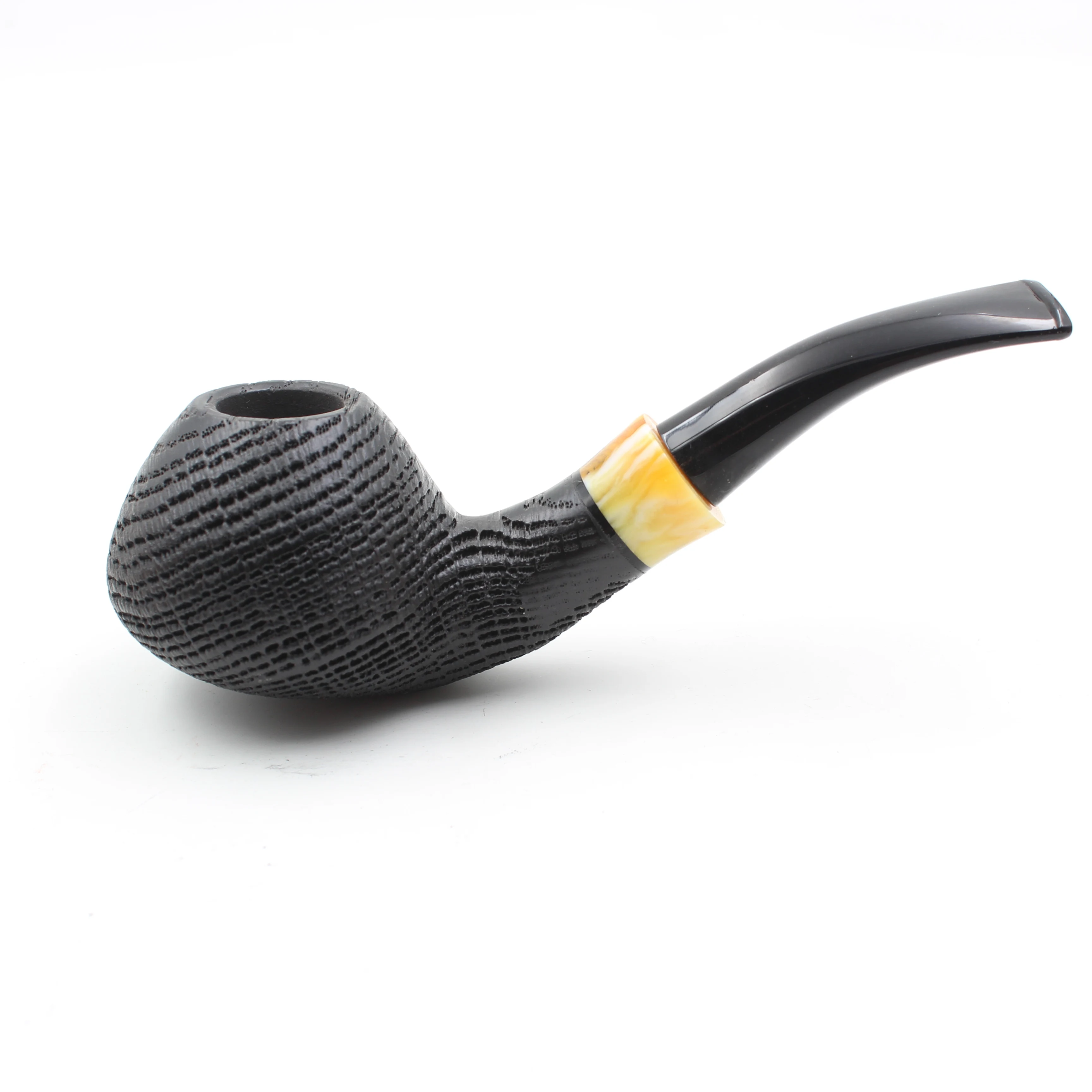 

Yiwu yidou Chinese Supplier Vintage Hand Carved Real oak black wood Tobacco Smoking Estate Pipe