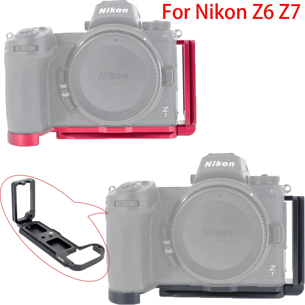 

PEIPRO Tripod Monopod Aviation Alloy Aluminum Quick Release Clamp L-plate Bracket Camera Hand Grip for Nikon Z6 Z7 Camera