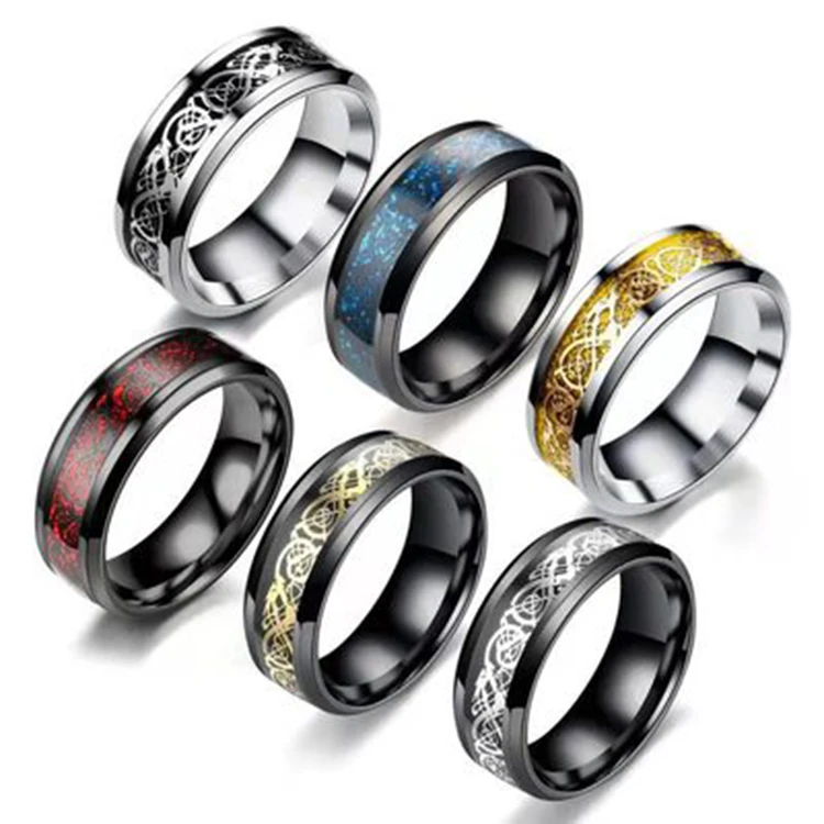 

Fashion Personality Stainless Steel Silver Plated Dragon Ring for Women