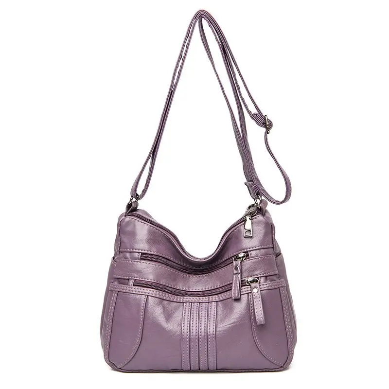 

Amazon Hot Selling Lightweight Women Travel Hand Bags Shoulder Bag Soft Leather Large Capacity Crossbody Bag, 8 color