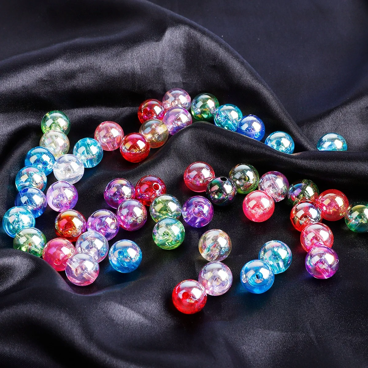

JC 0.5 KGS bag jewelry diy beads & accessories 4mm-12mm Ab shiny round plastic acrylic beads 8mm