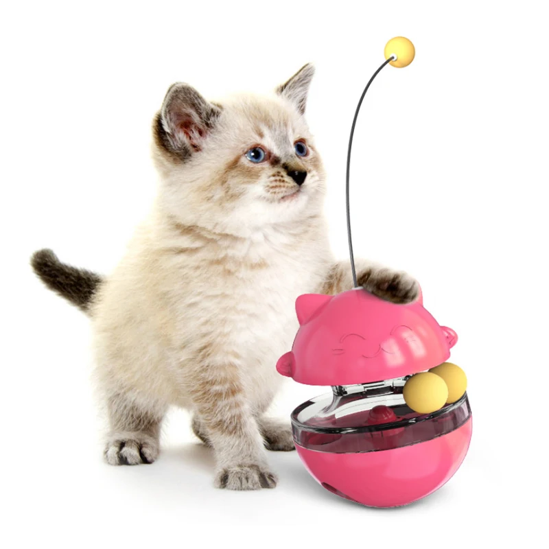 

Long Lasting Safe Nteractive Kitten Swing Pet Toy Chaser Balanced Cat Toy, Blue/yellow/green