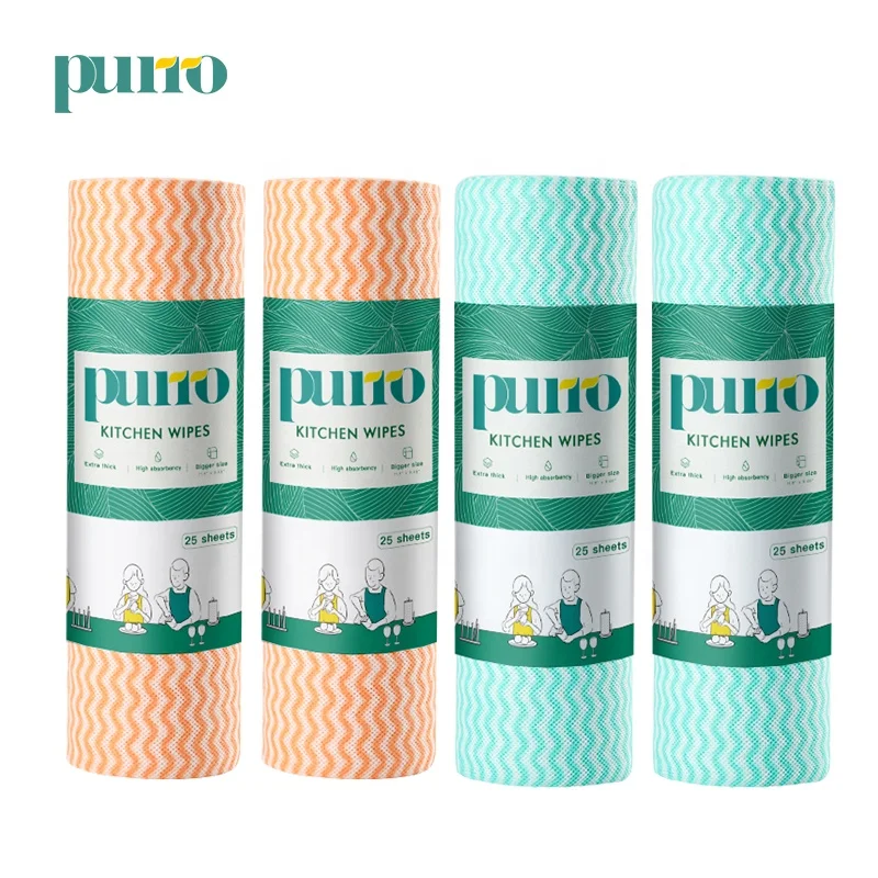 

PURRO All Purpose Household Washable Reusable Cleaning Cloth Dry Roll Multi-use Kitchen Paper Towel For House