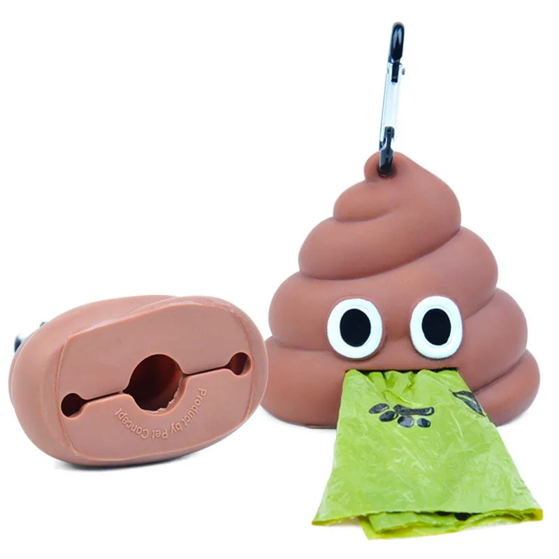 

Portable Poop Style Doggie Waste Bag Holder Dog Poop Bag Dispenser, Brown