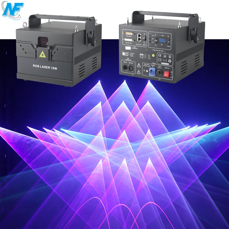 

New Feel NF-910S 10W 40KPPS 40K ILDA Laser Stage Lighting Night Club Dj Lazer Lights