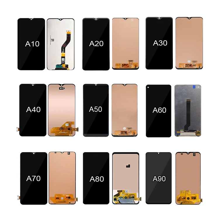 

Screen Replacement Phone Parts Display Assembly For Samsung A20 A30 A40 A50 A60 A70 A80 A90 A10 Lcd, White black