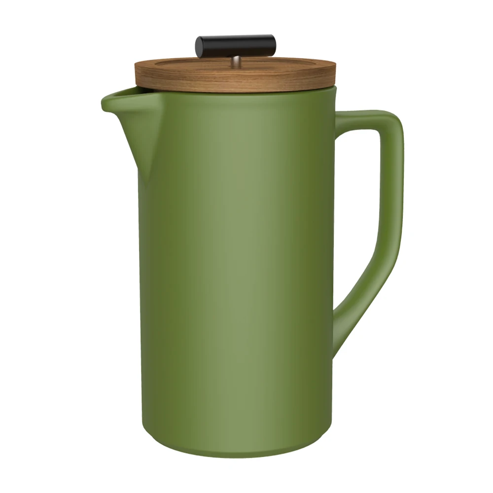 

French Press Hot Sale Quality High Ceramic French Press tea Coffee Maker Hand Made Home Brew Free Shipping Coffeeware, Black,white,grey,red,blue,green,yellow