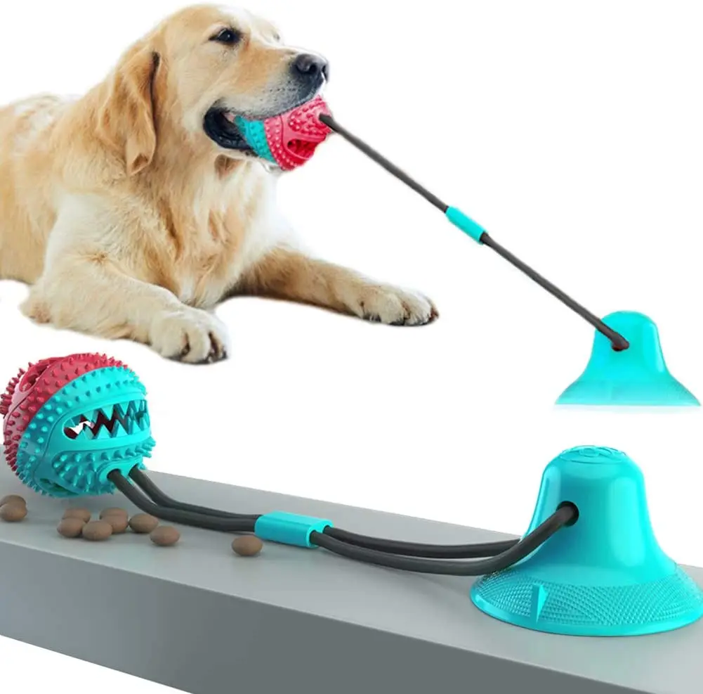 

Suction Cup Dog Chew Rope Ball Teeth Cleaning chew toy Interactive Pet Toys