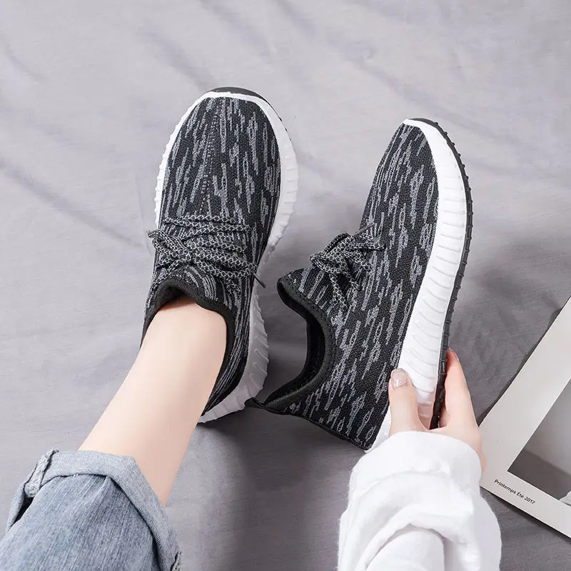 

Non-slip casual Walking Slip On Knit upper lightweight Breathable men's sneakers shoes men/women shoes sneaker casual tenis, Black,pink,gray