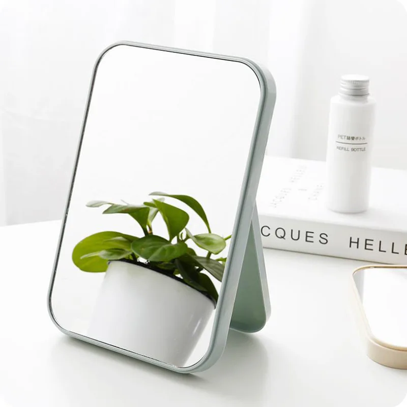 

Makeup compact hand mirror Single side cheap mini cosmetic mirrors wholesale, White pink green blue