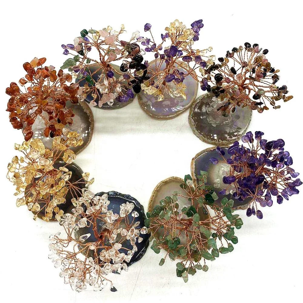 

Wholesale natural crystal healing tree reiki gemstone crystal money tree for wedding decoration