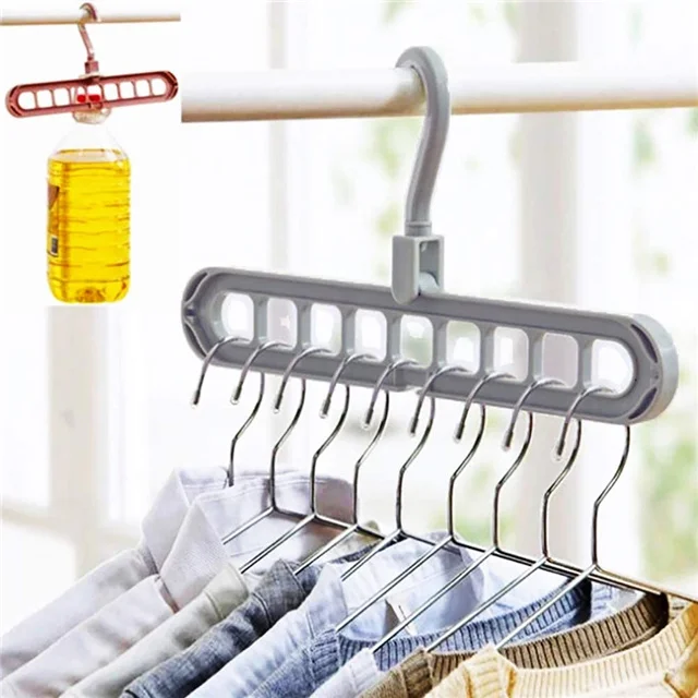 

Multifunctional Clothes Scarf Closet Convenient Storage Hanger, As show