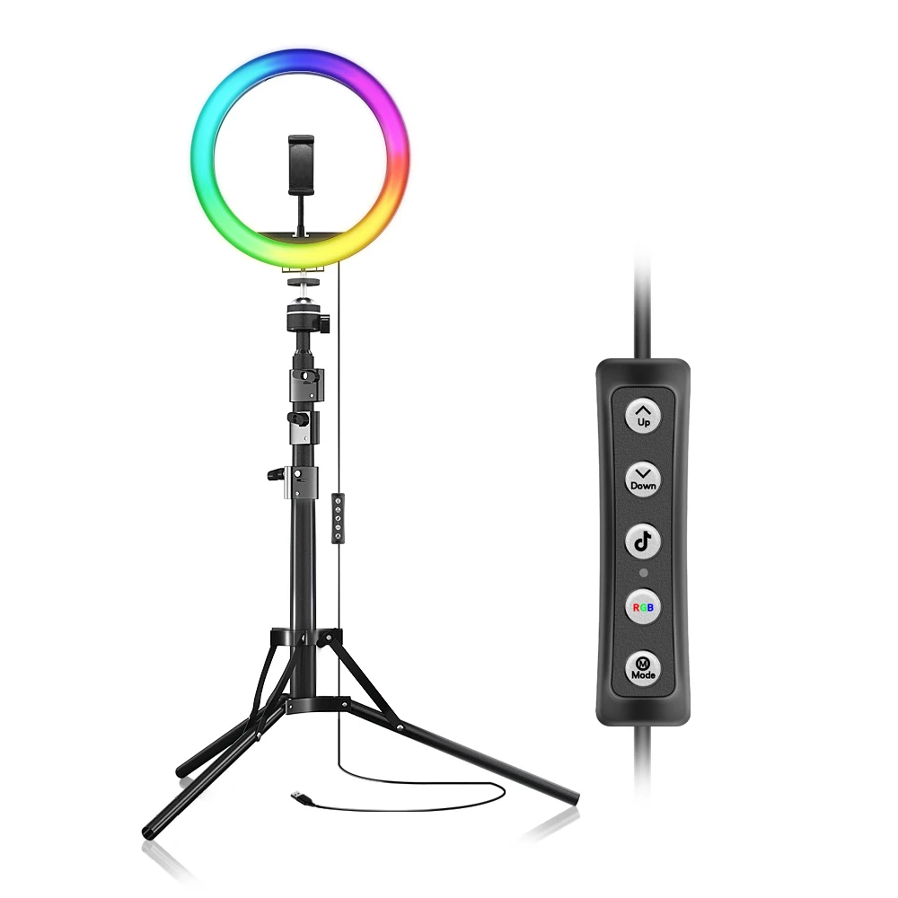 

18 inch portable mini led selfie ring light with tripod stand for sale livestream