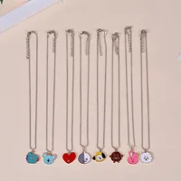 

2019 New type Popular Boys Alloy Epoxy Glue Necklace Pendant BTS Kpop Jewelry Gifts