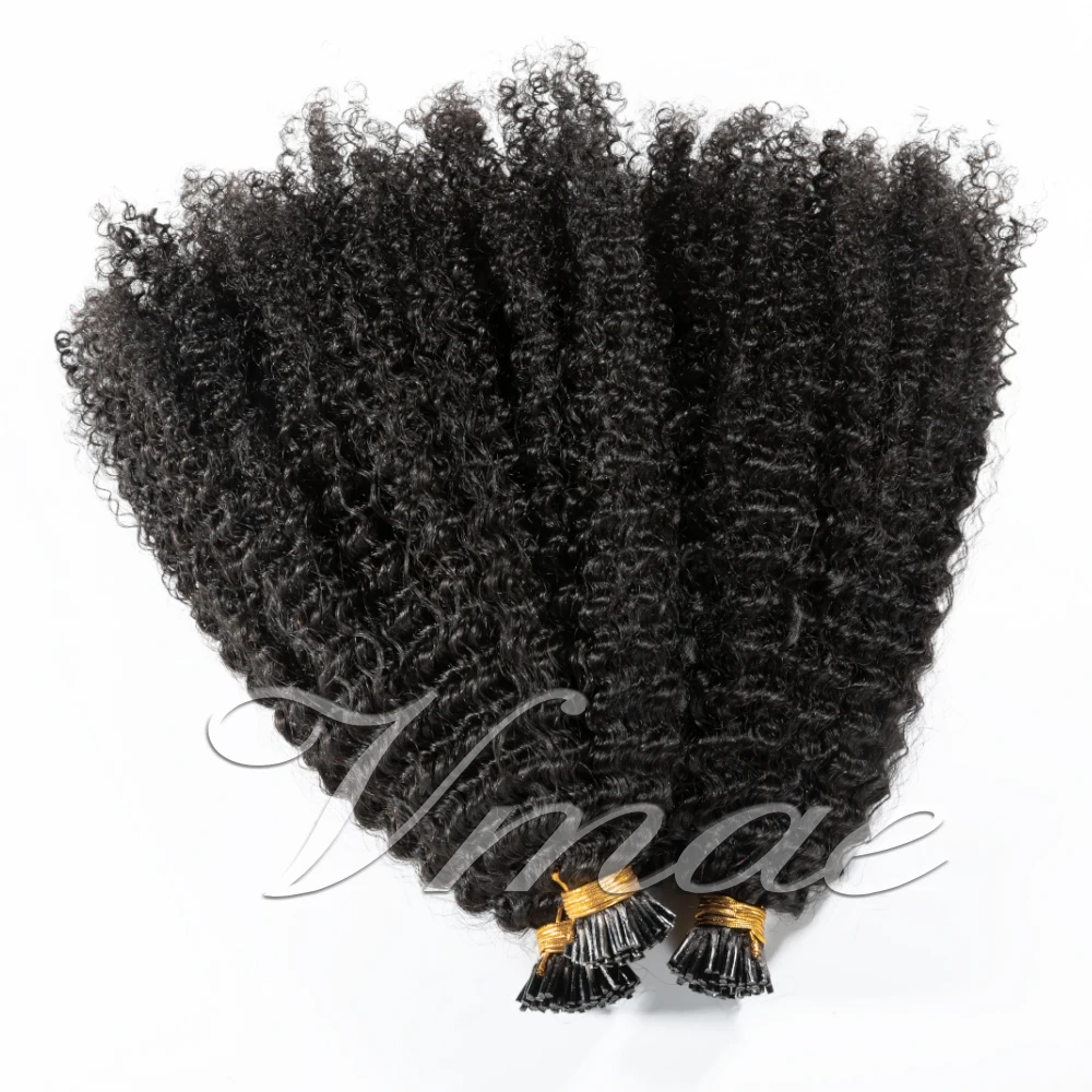 

VMAE Brazilian Raw Virgin Afro 3B 3C Kinky Curly I Tip Keratin Hair Wave Pre Bonded Cuticle Aligned Remy Hair Extension