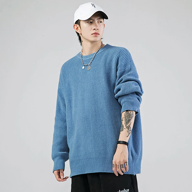 

2021 Hot Sale Autumn Winter Clothing Design Jumper Mens Knitted Thicken Wool Pullover Men Plus Size Sweater