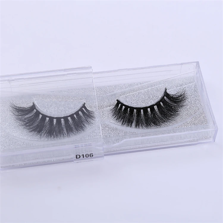 

5D 3D Mink Eyelashes With Custom eyelash packaging Siberian Mink False Lashes Eyelashes Strips wholesale D106