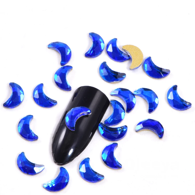 Factory 51 Shapes 25 Colors C09 Sapphire K9 Flatback Fancy Shape Glass Nail Rhinestones 3D Rhinestone Decoration