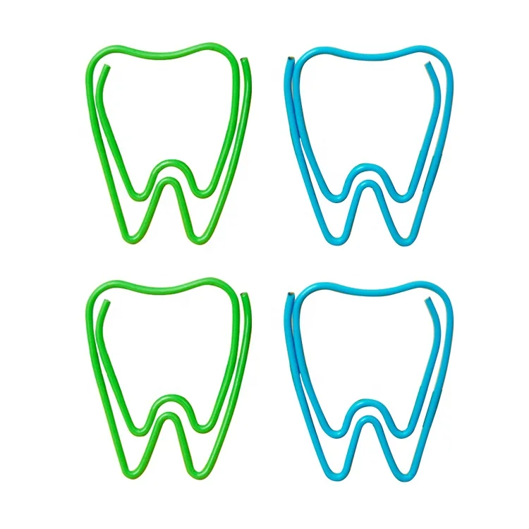 Зубная форма. Скрепки в форме зуба. Дизайнерские зубы.