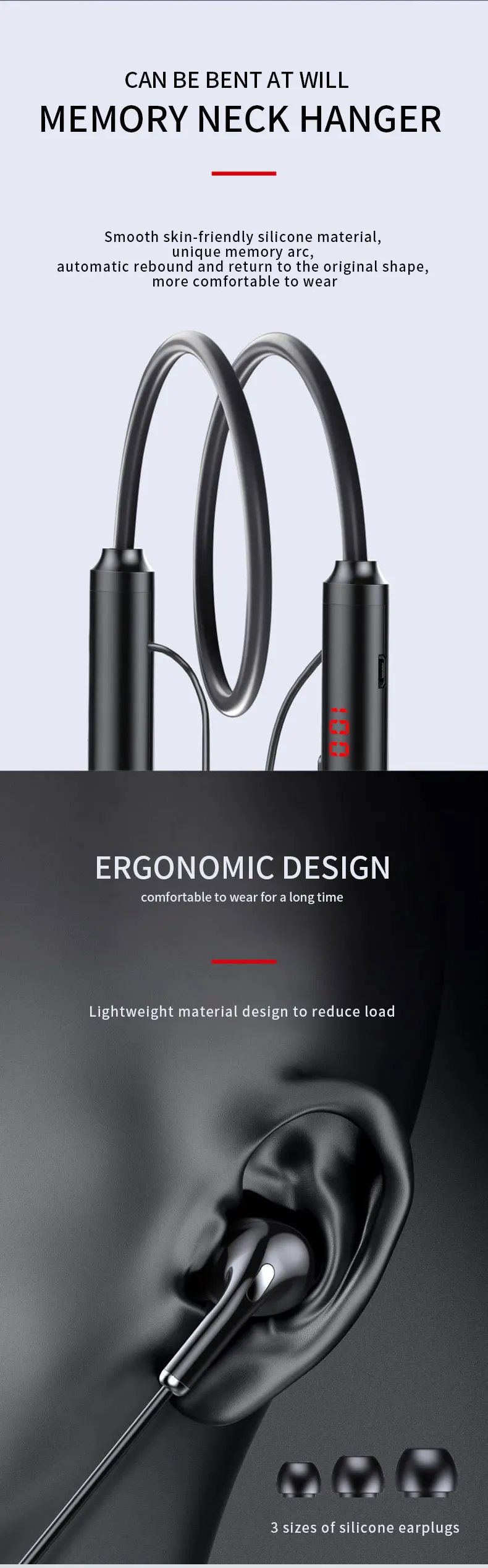 Magnetic 5.0 Ear Neckband Wireless Earphone