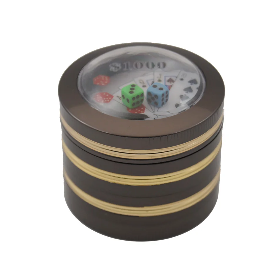 

GZ335011-3J new cool fashion zinc alloy 50mm hand metal herb smoke tobacco Grinder weed accessories custom logo, Mixed colors