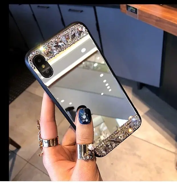 

2021 High quality customized selfie luxury diamond phone case covers for