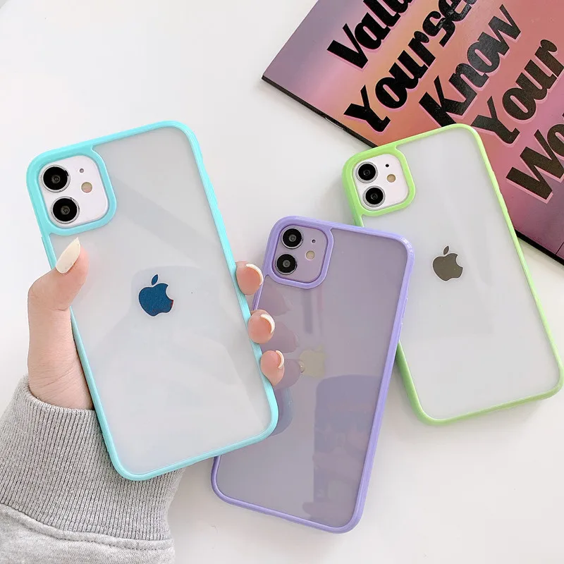 

2021 Shockproof Colorful Bumper Phone12 Pro Transparent Phone Case