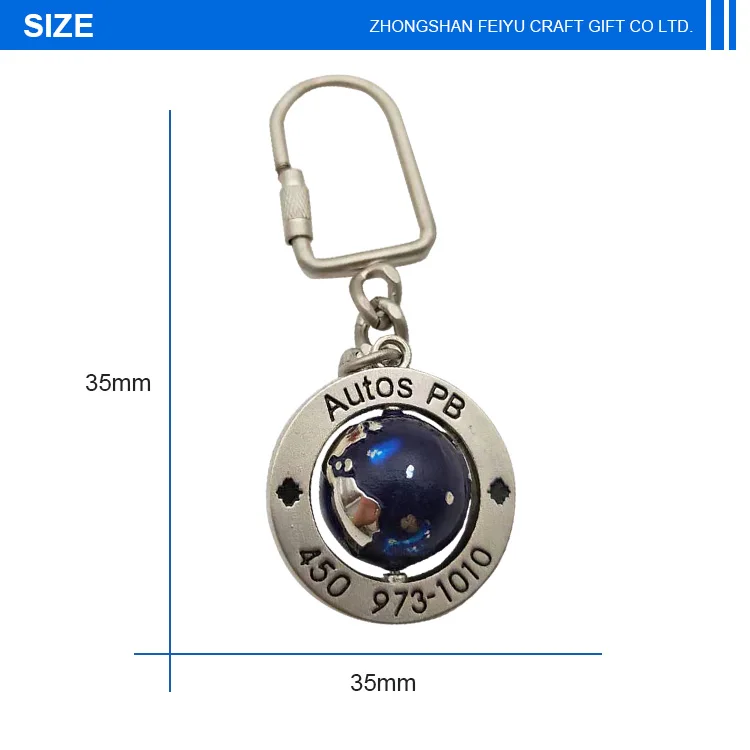 
Zinc Alloy Waist Hanging Ball Spinner Pendant Keychain 