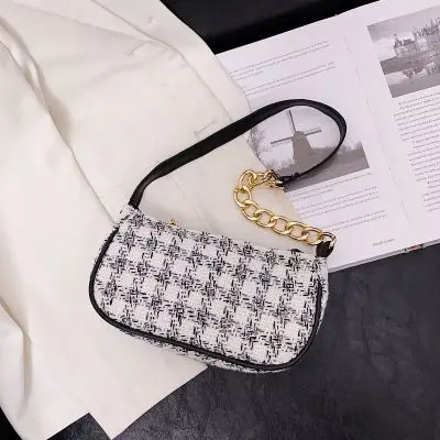 

New fashion girls autumn winter plaid underarm bag hand bag, Picture shows