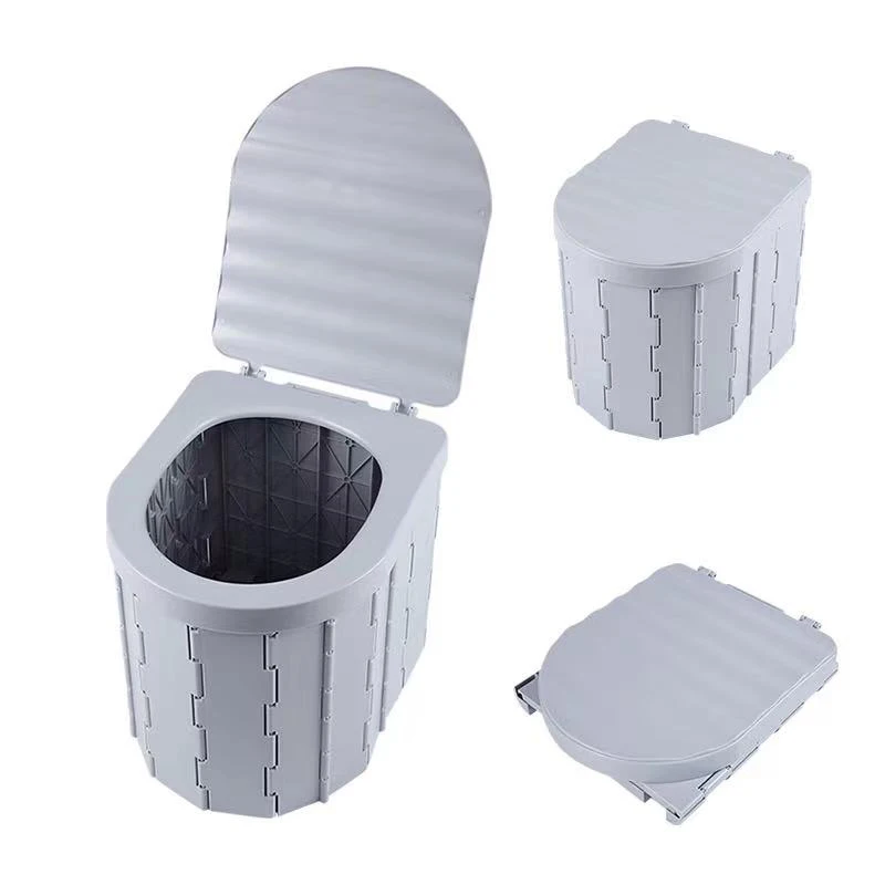 

Emergency Potty Removable Outhouse Foldable Mini Outside Outdoor Lid Caravan Plastic Camp Toilet Portable For Car Elderly Trips