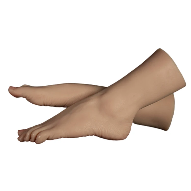 

A pair of Simulation foot model Lifelike Realistic Silicone Feet foot nail teaching stockings socks foot mannequin