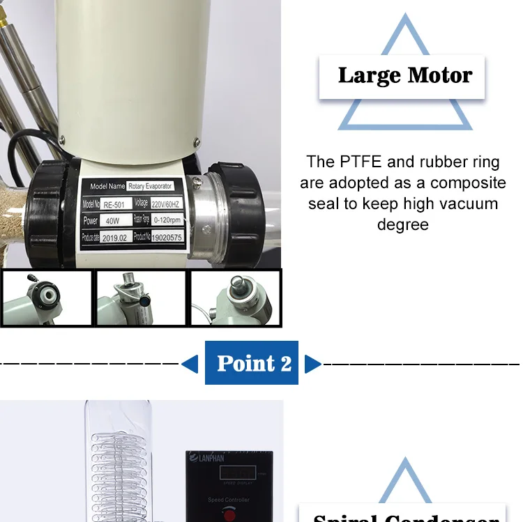 Lab Chemical vacuum distillation 5L digital Rotary Evaporator Price