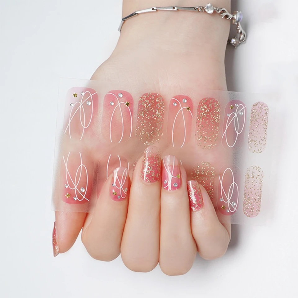 

Designer brand butterfly 3d gel nail art stickers 14 strips