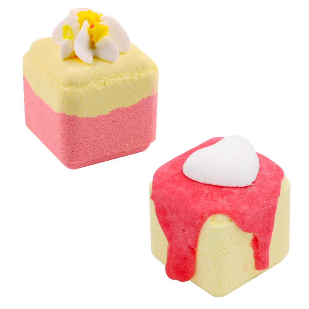 
Hot sale private label organic kids press shower bombs fizzy hemp bath boxes packaging CBD cupcake bath bomb gift set 