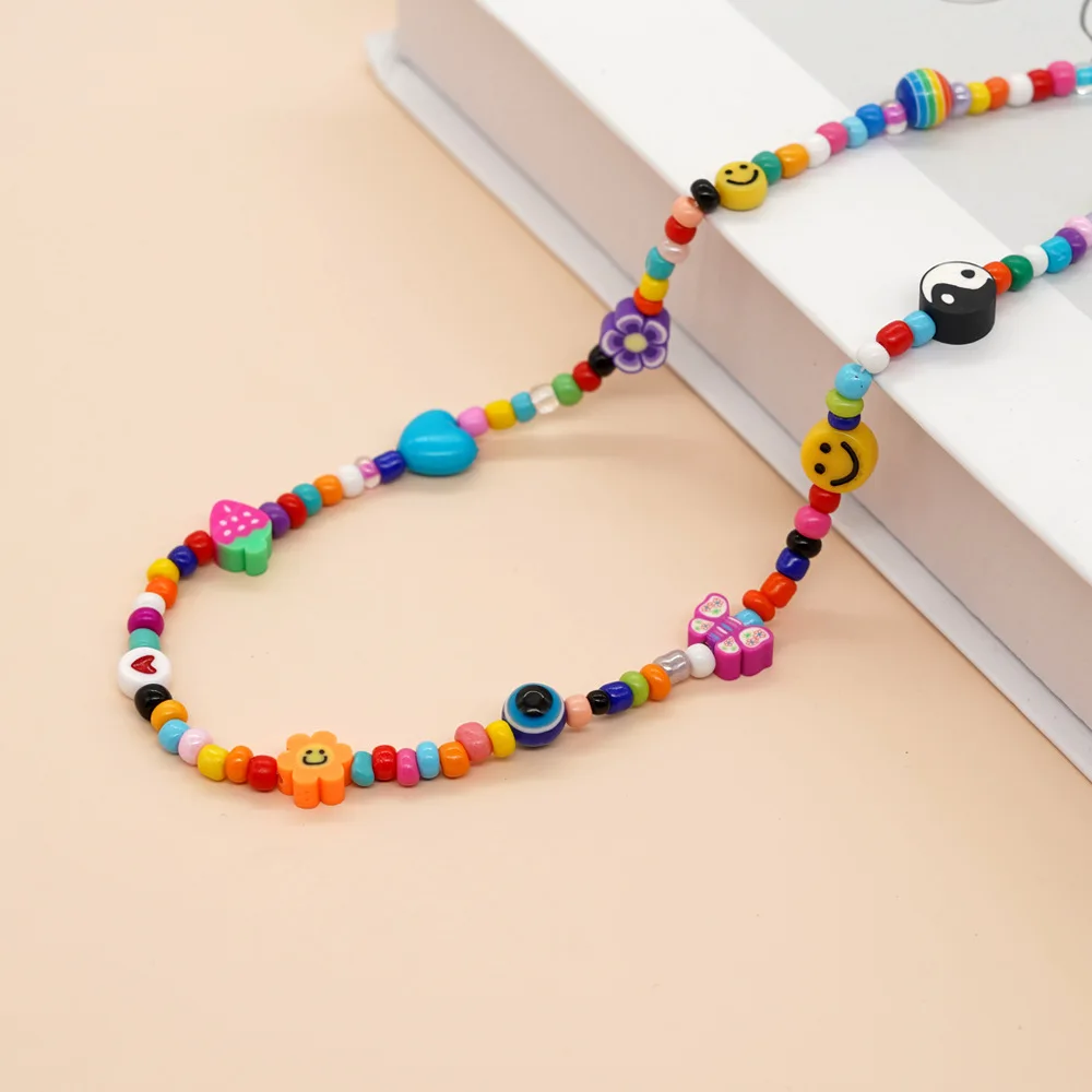 

Go2boho Bohemian Candy Colorful Beaded Necklace Women Charm Choker Fashion Jewelry Designer Boho Handmade Miyuki Beads Necklaces