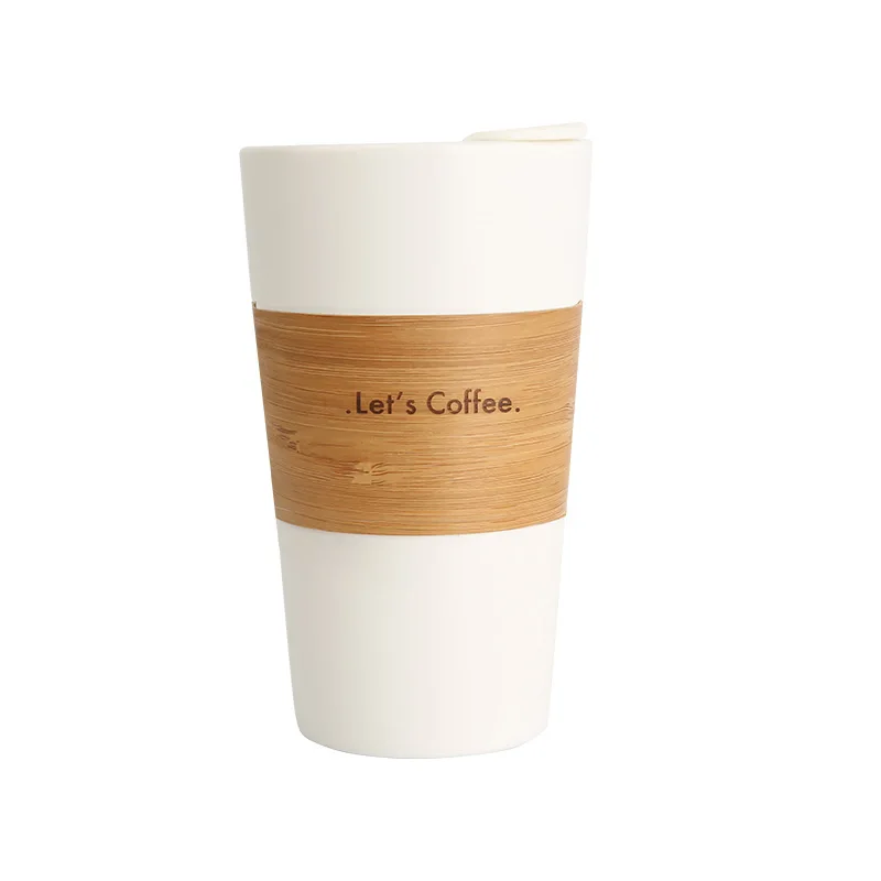 

Eco-friendly High End Quality Ceramic Mug with Wooden Engraved Logo