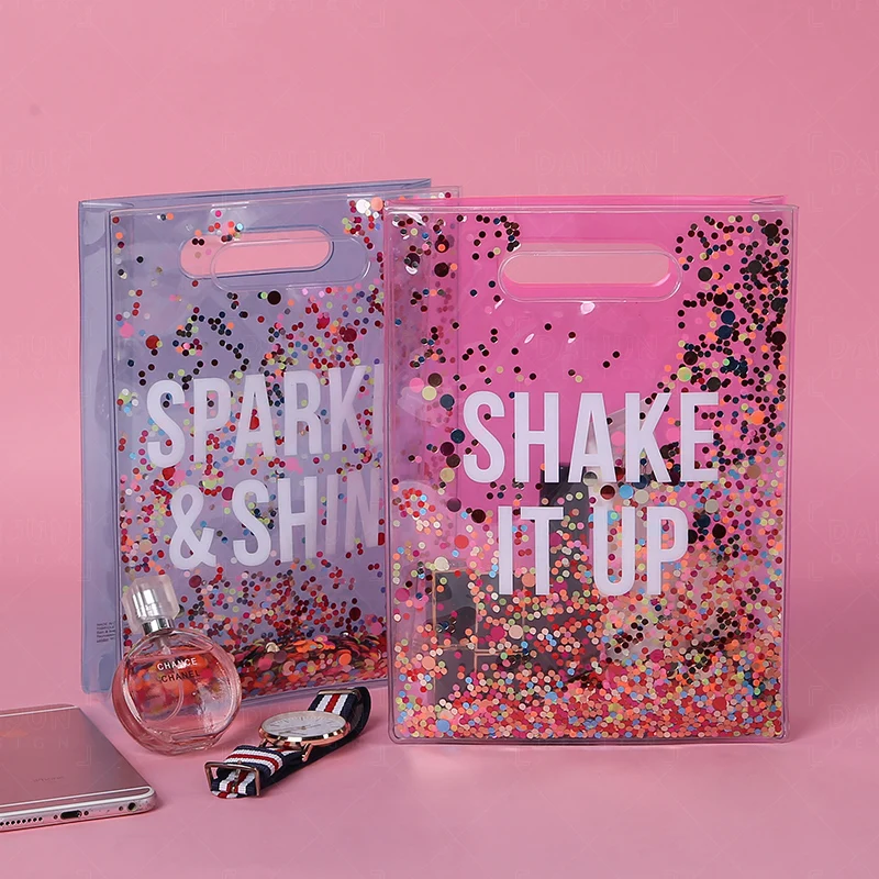 

Travel Products Makeup Bag Stand Up Cosmetic Plastic Bag, Colorful