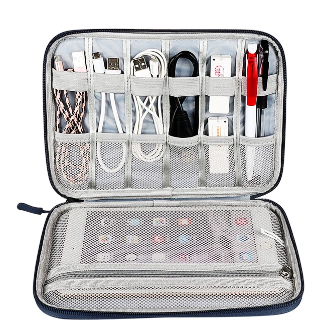 

wholesale customization computer bag waterproof storage laptop data cable earphone U disk digital accessory storage bag, Black/pink/navy/gray