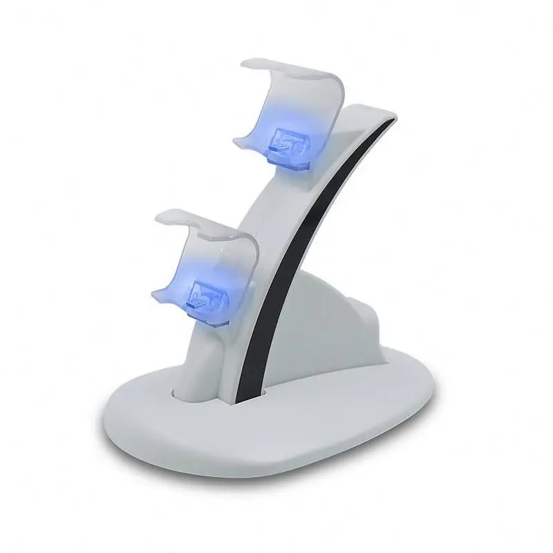 

Two-seater charger for ps5 wireless controller game accessories adapter converter for game cube TOLnj ps5 dual sense charger, White