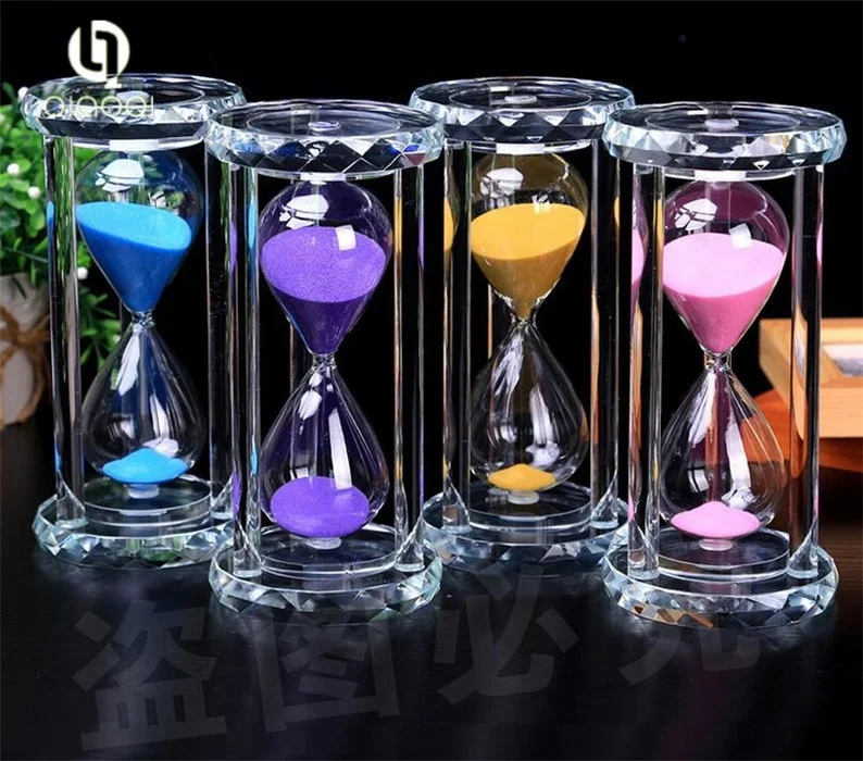 

craft gift glass half hour 1 hour office coffee crystal hourglass sand timer sand clock, Customize