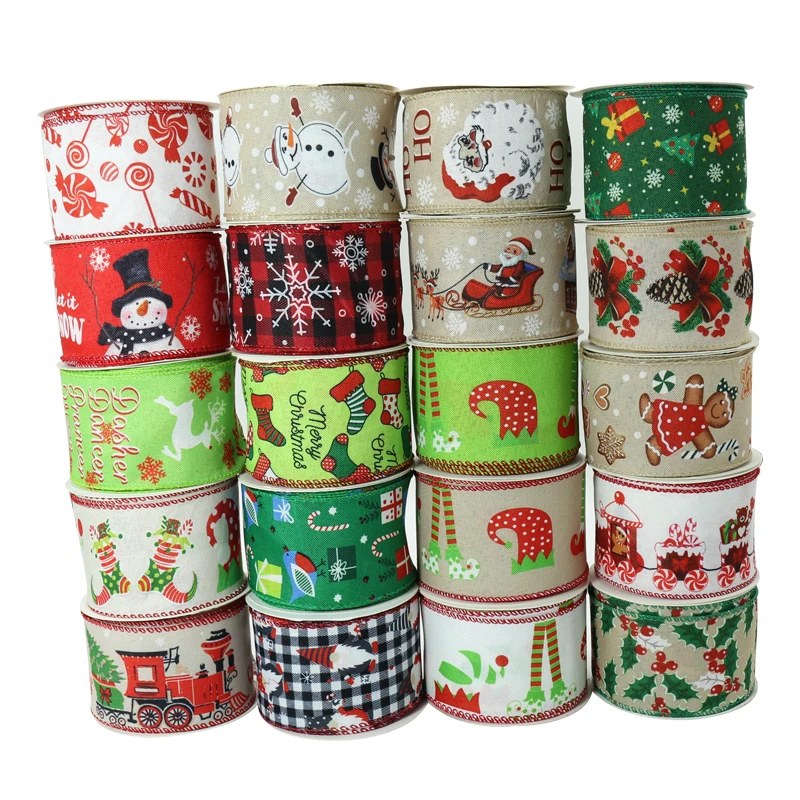 

Wholesale Custom Wired Red Gingham Buffalo Plaid Ribbon Roll Polyester Materials Christmas Ribbons For Gift Wrapping Decorative, As photos and customized