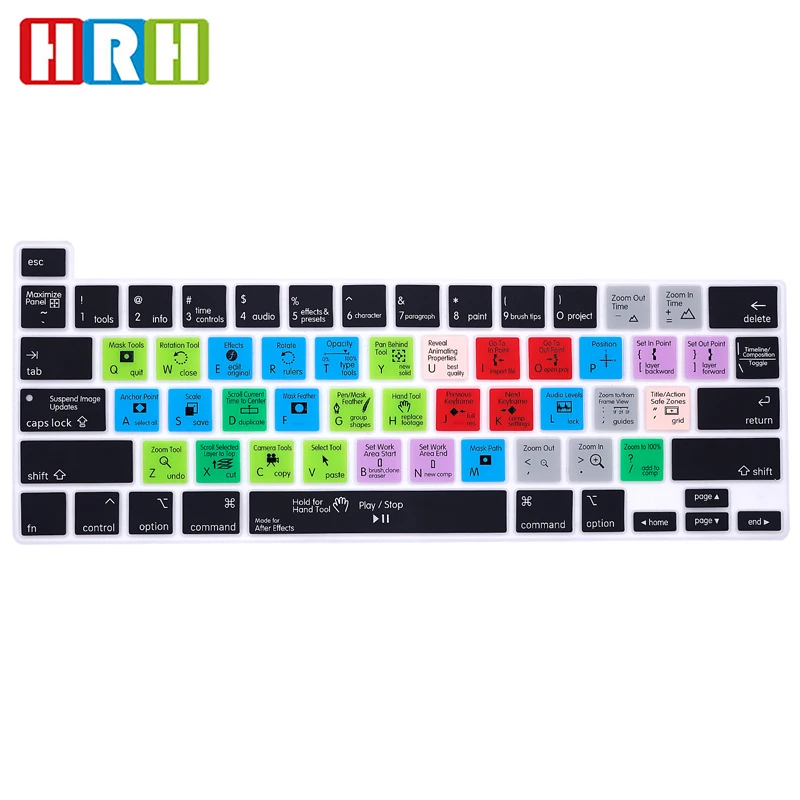 

Shortcut Hotkey Silicone Keyboard Cover Protector For Mac New Pro 16 Inch 2019 Touch Bar and Touch ID A2141 laptop skin ps