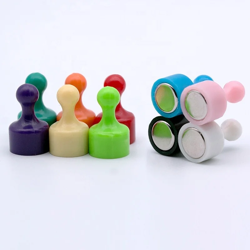 D12*20mm Assorted Color Push Pin Magnets/ Map Pins for Maps Magnets/Perfect Magnet Set for Maps, Whiteboards